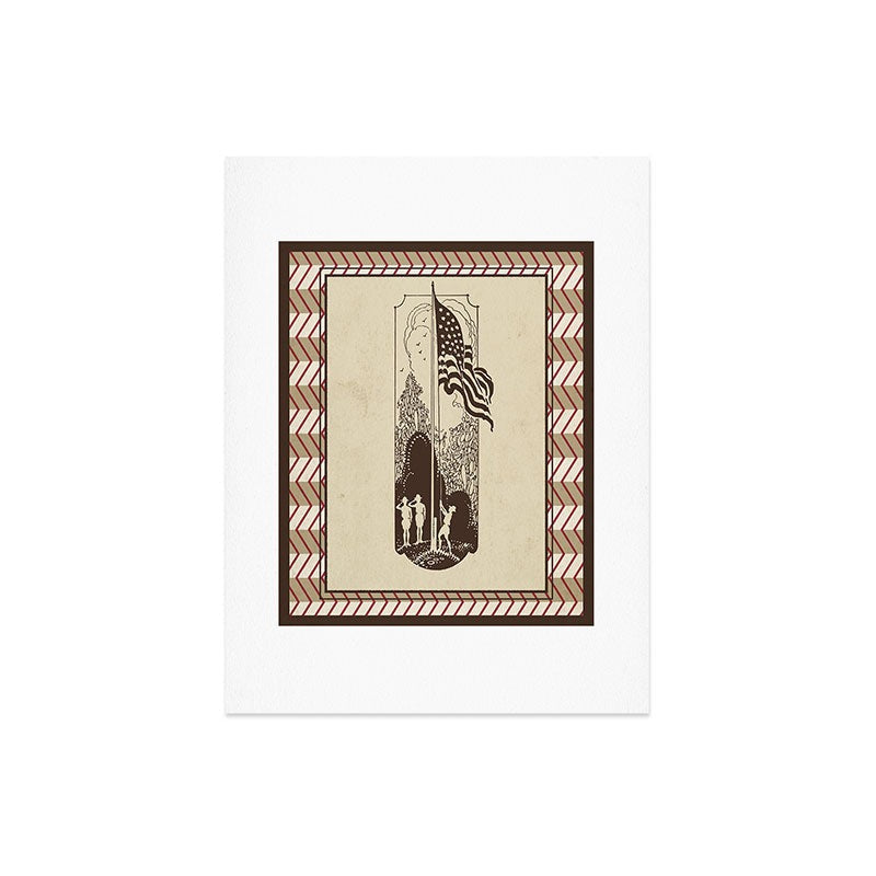 DENY Designs Flag Raisers Striped Square Art Print