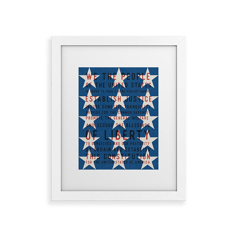 DENY Designs Starred Preamble Framed Art Print