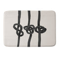 Agnes 91 Minimalist Black Knot Abstract Memory Foam Bath Mat