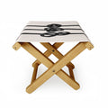 Agnes 91 Minimalist Black Knot Abstract Folding Stool