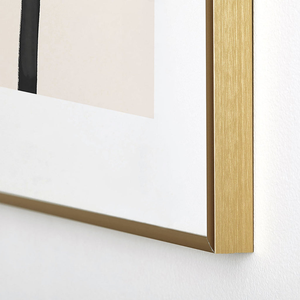 Agnes 91 Minimalist Black Knot Abstract Metal Framed Art Print