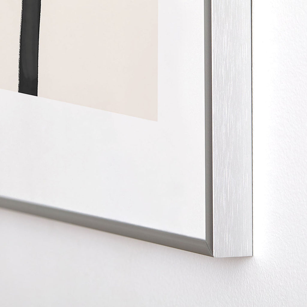 Agnes 91 Minimalist Black Knot Abstract Metal Framed Art Print