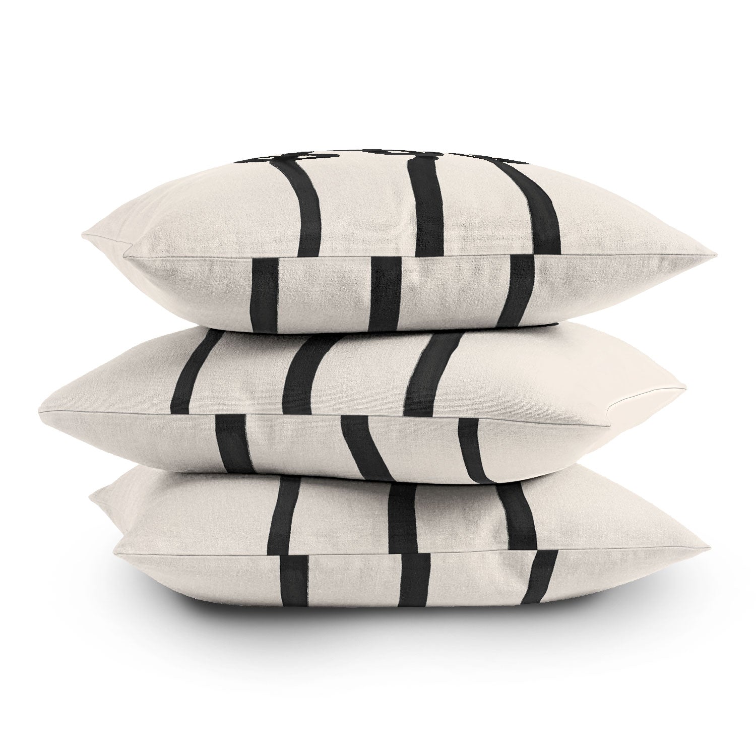 Agnes 91 Minimalist Black Knot Abstract Outdoor Throw Pillow