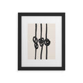 Agnes 91 Minimalist Black Knot Abstract Framed Art Print