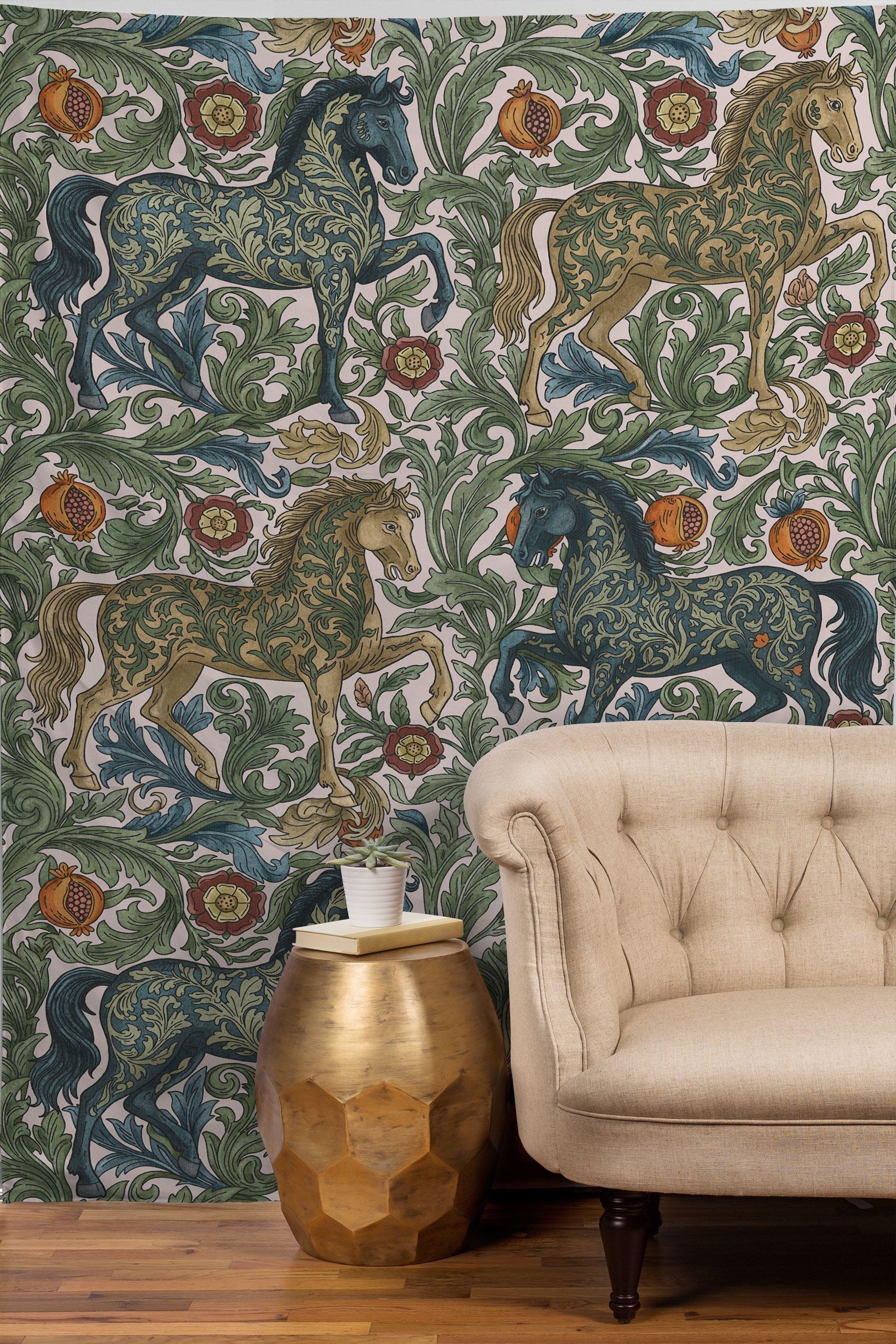 Marta Barragan Camarasa Renaissance Horse Garden Tapestry