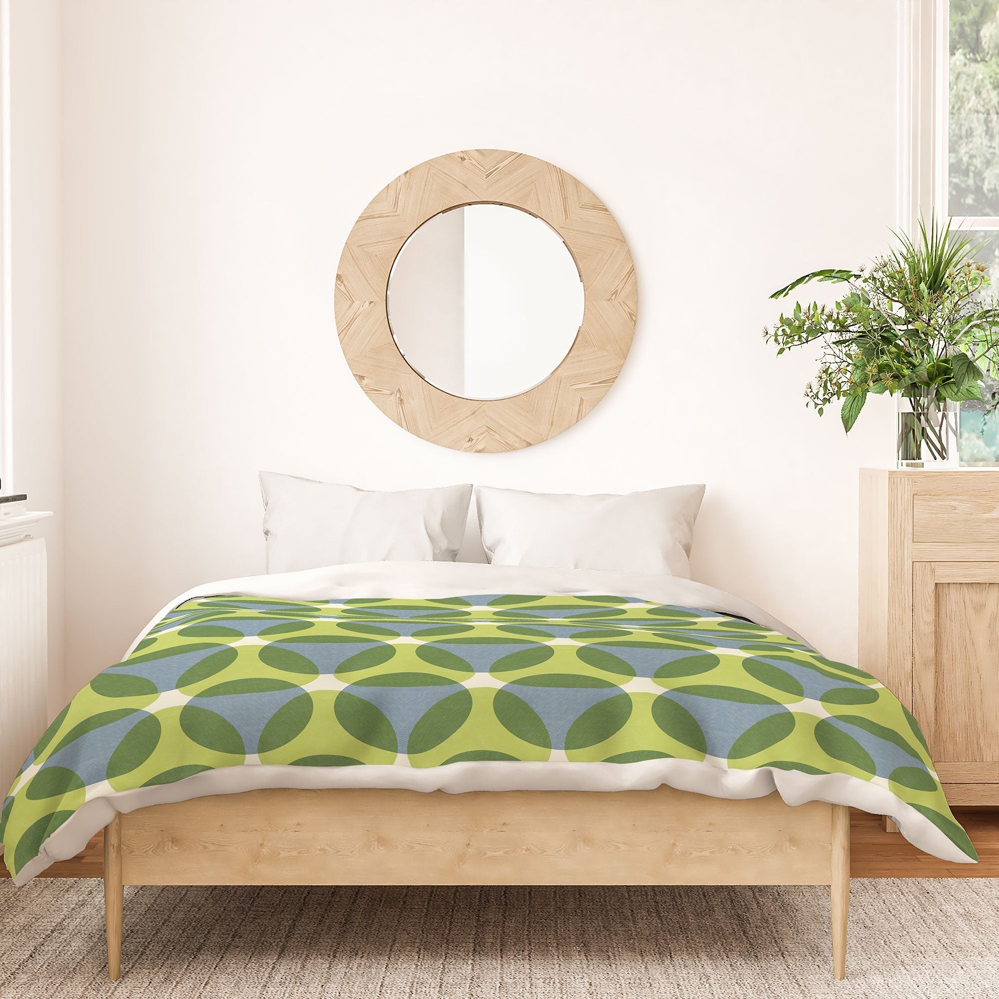 Marta Barragan Camarasa Stylish Retro Circle Duvet Cover