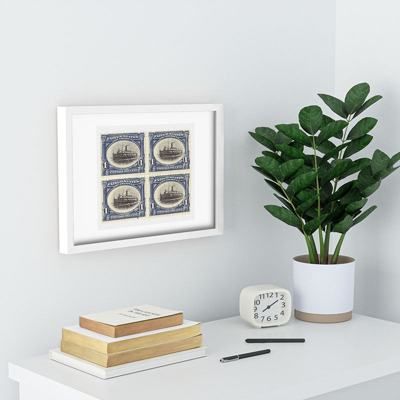 DENY Designs 1901 1c Fast Lake Navigation Stamps Recessed Framing Rectangle