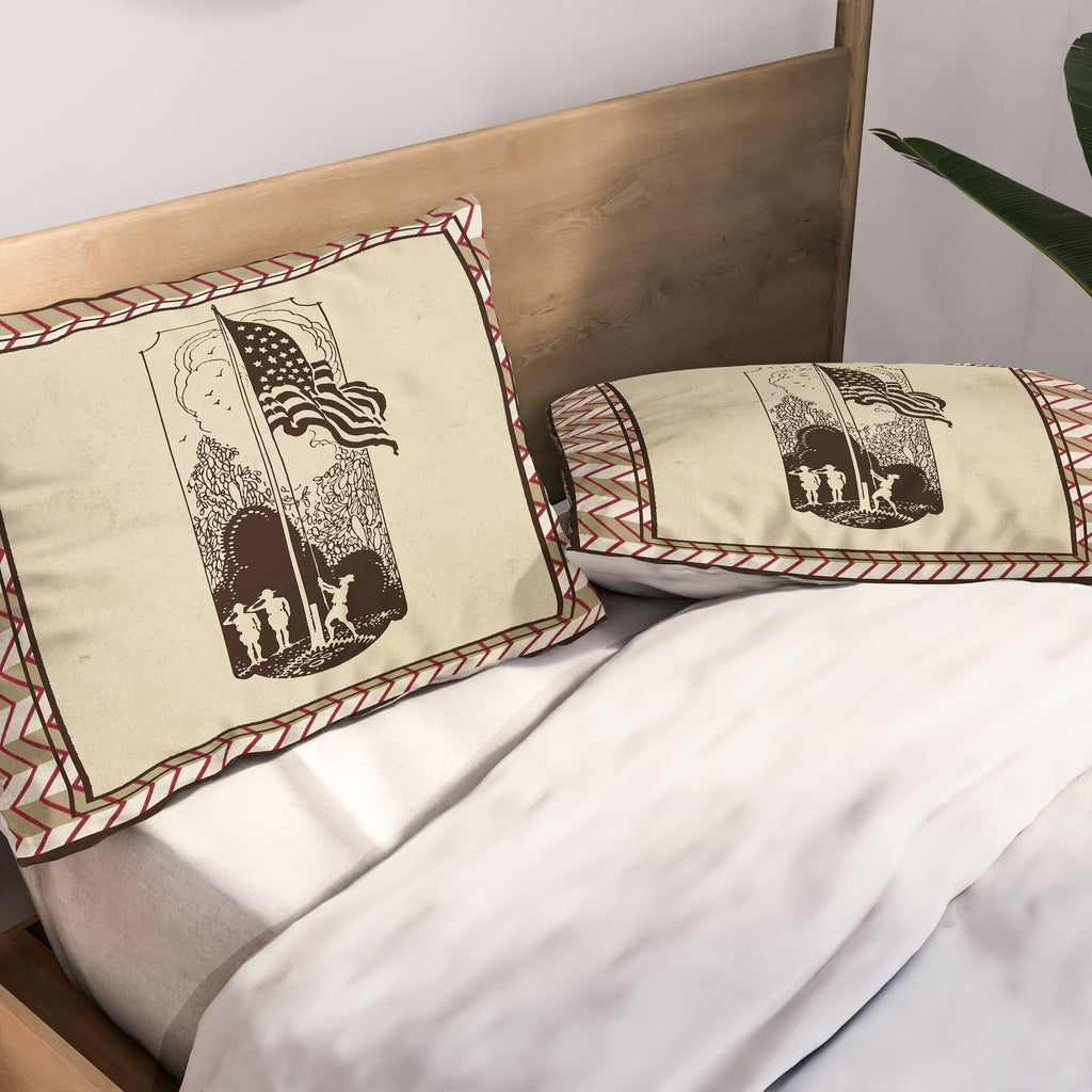 DENY Designs Flag Raisers Striped Square Pillow Shams
