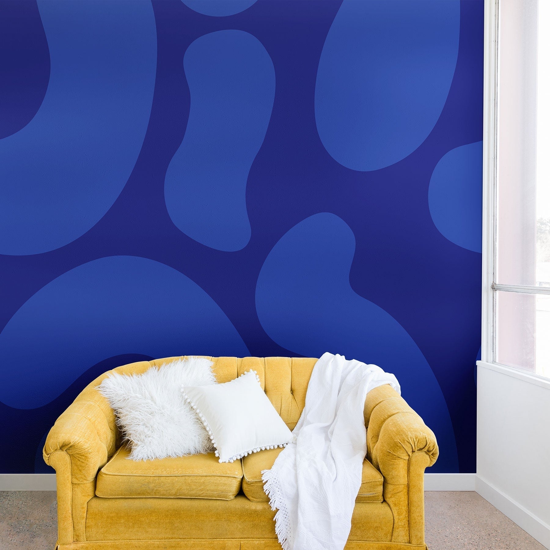 Camilla Foss Blue Pebble Wall Mural