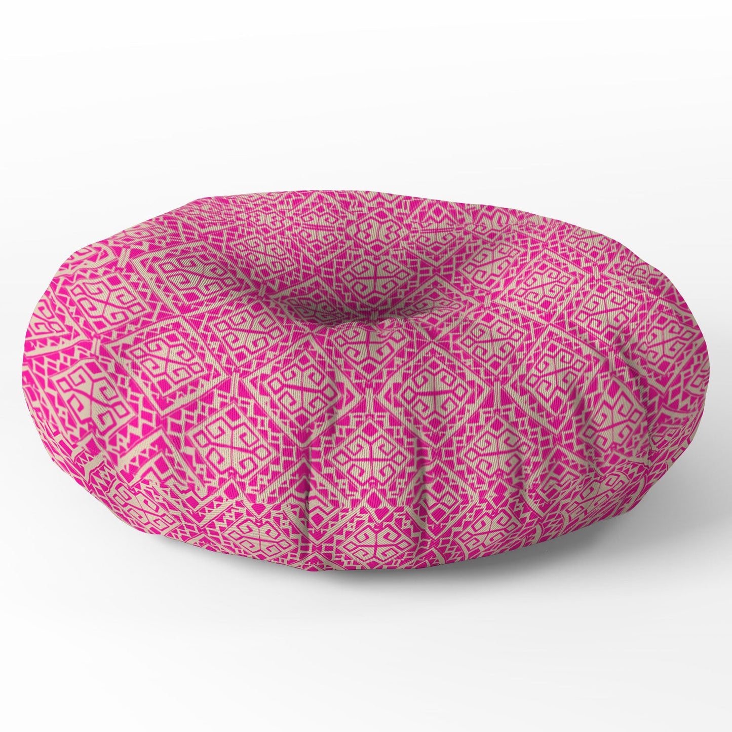 Aimee St Hill Eva All Over Pink Floor Pillow Round