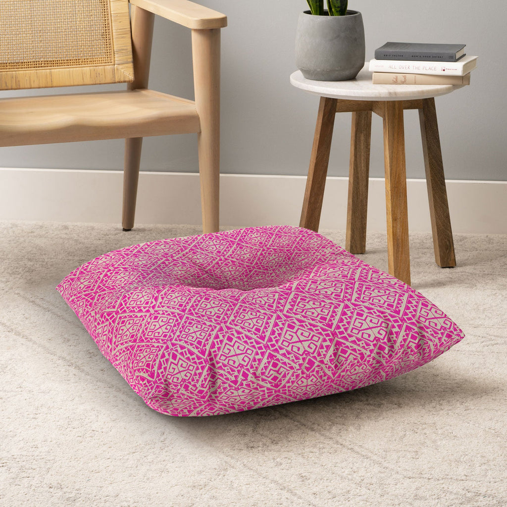Aimee St Hill Eva All Over Pink Floor Pillow Square