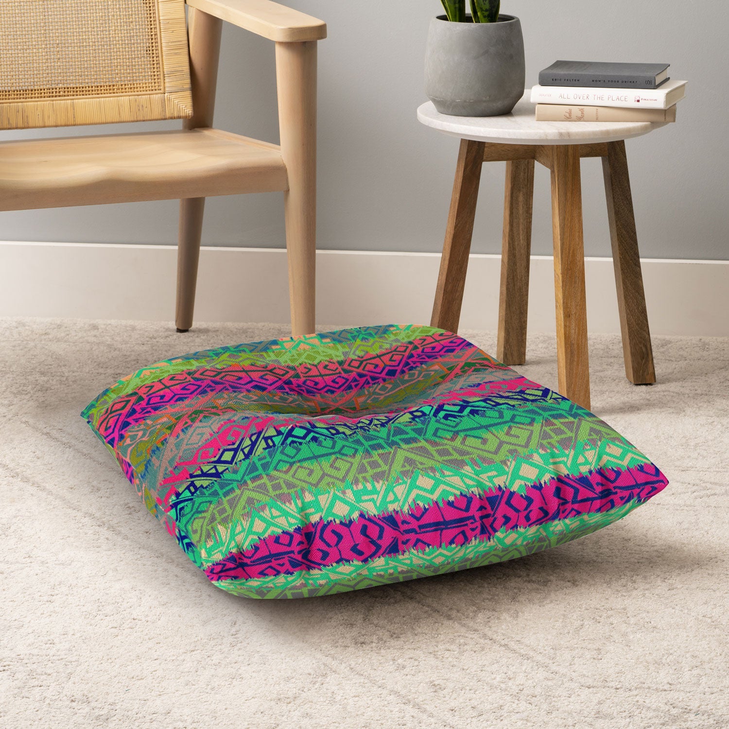 Aimee St Hill Eva Diamond Floor Pillow Square