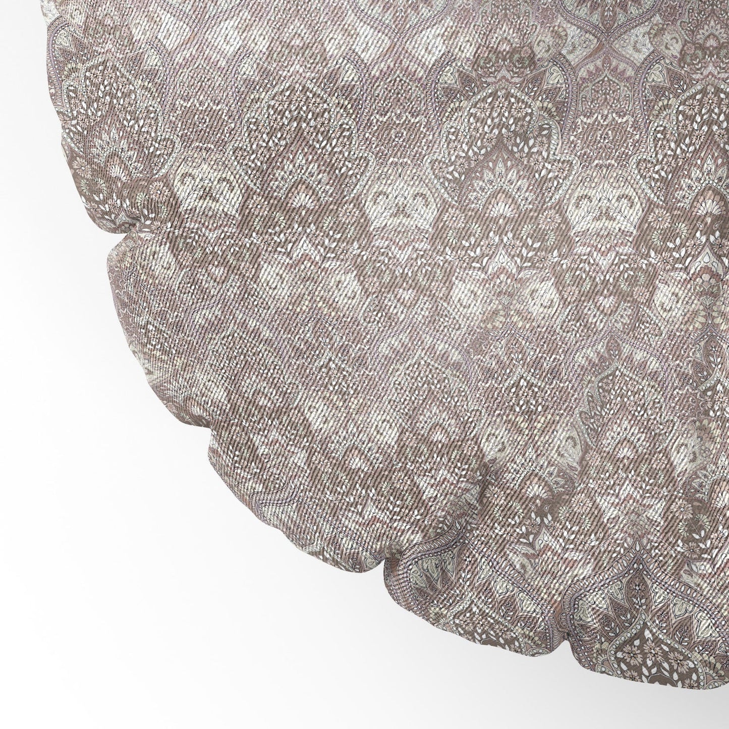 Aimee St Hill Farah Blooms Neutral Floor Pillow Round