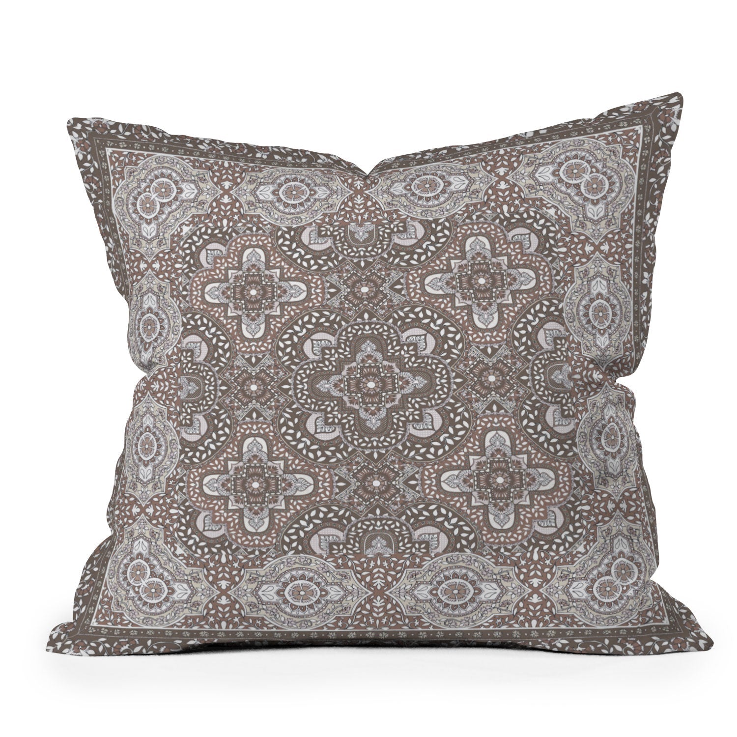 Aimee St Hill Farah Border Neutral Throw Pillow