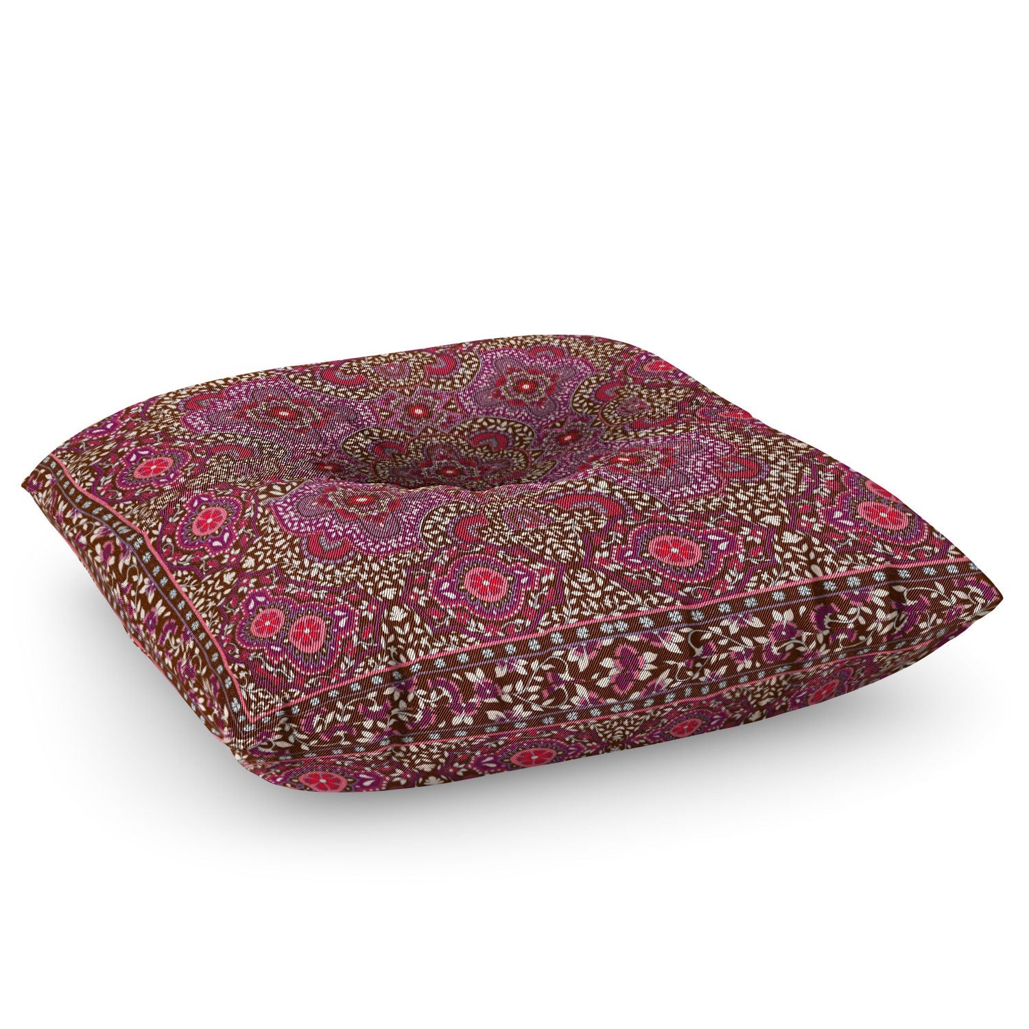 Aimee St Hill Farah Border Red Floor Pillow Square