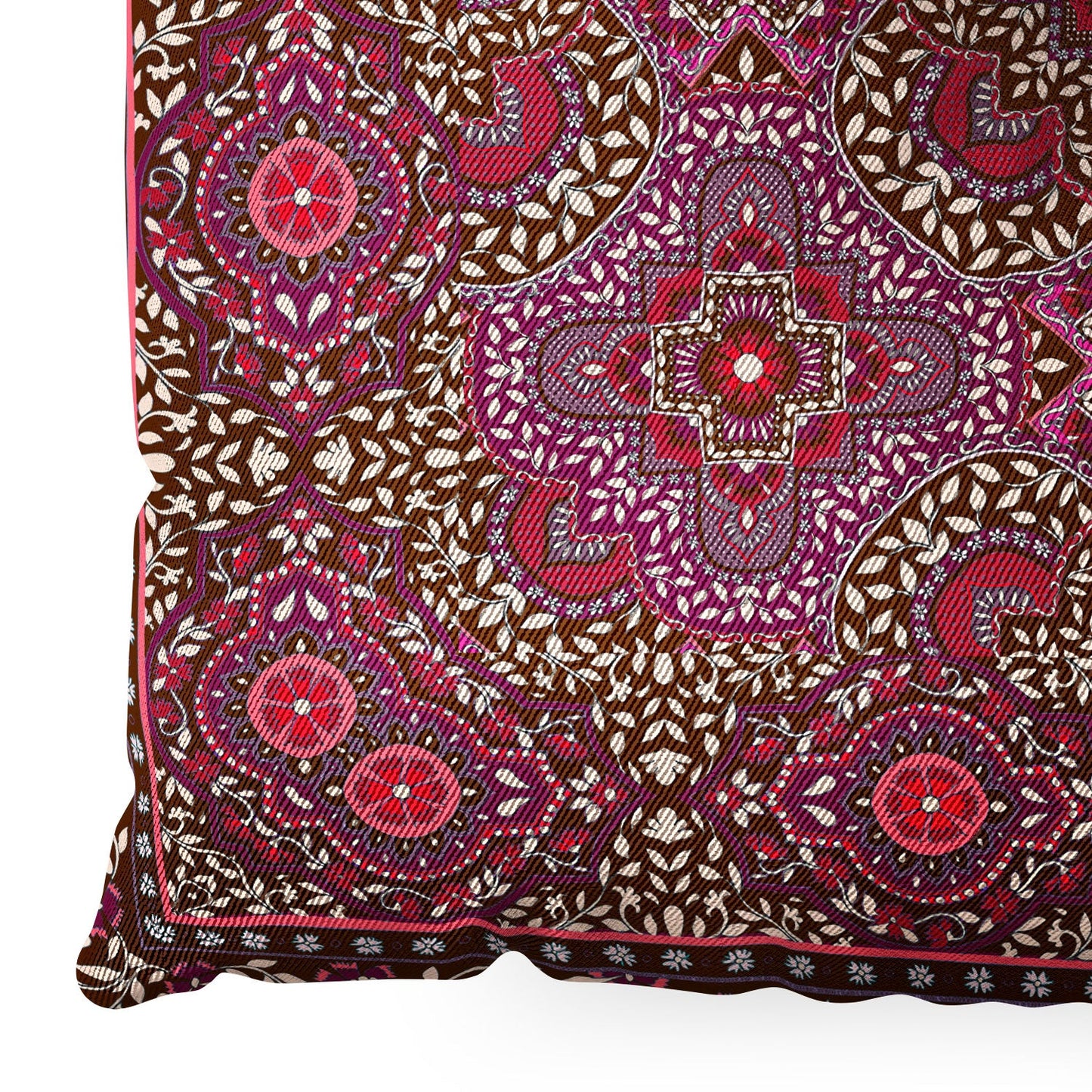 Aimee St Hill Farah Border Red Floor Pillow Square