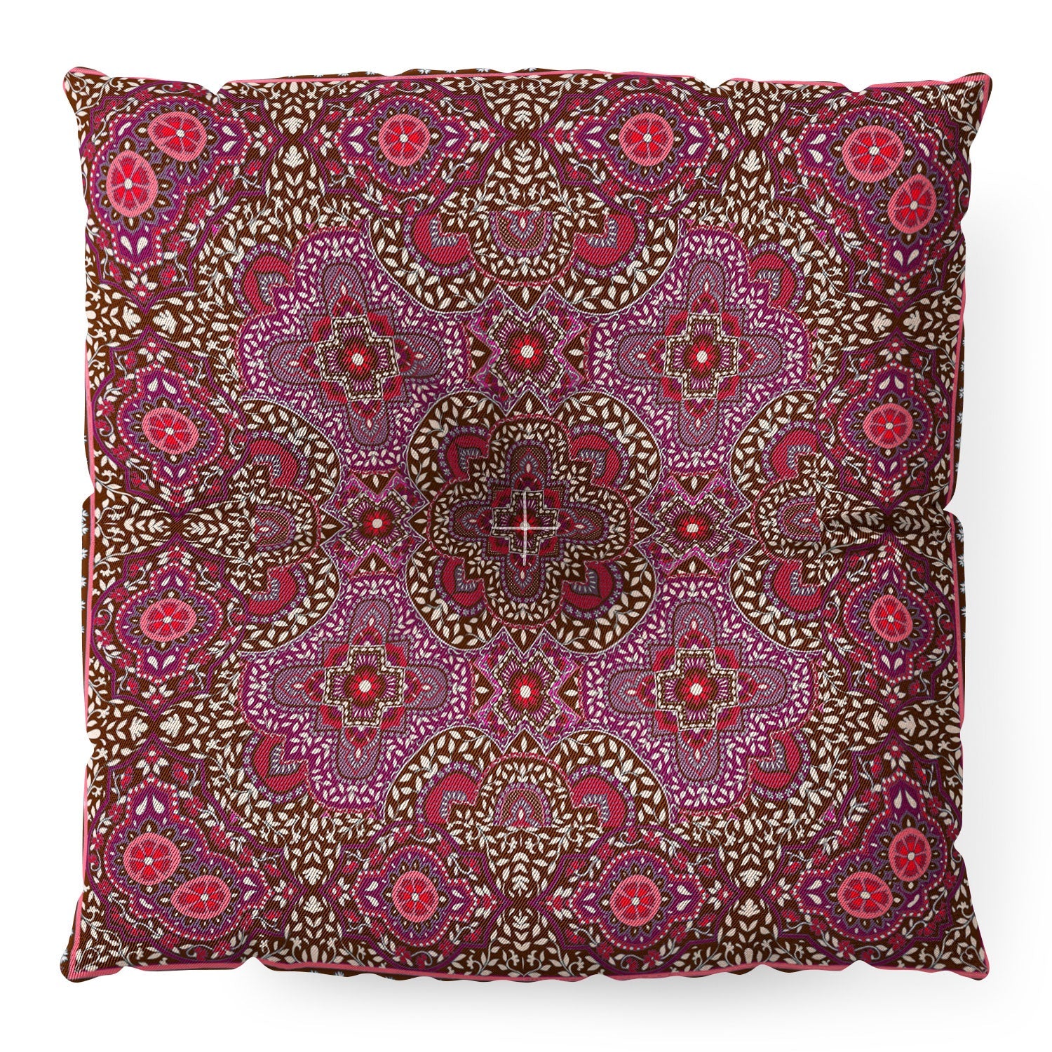 Aimee St Hill Farah Border Red Floor Pillow Square