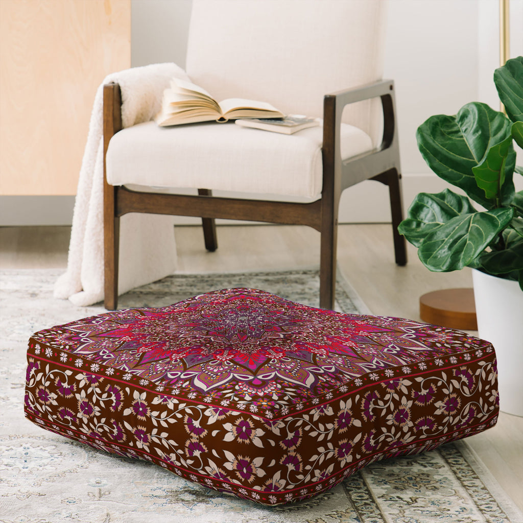 Aimee St Hill Farah Red Floor Pillow Square