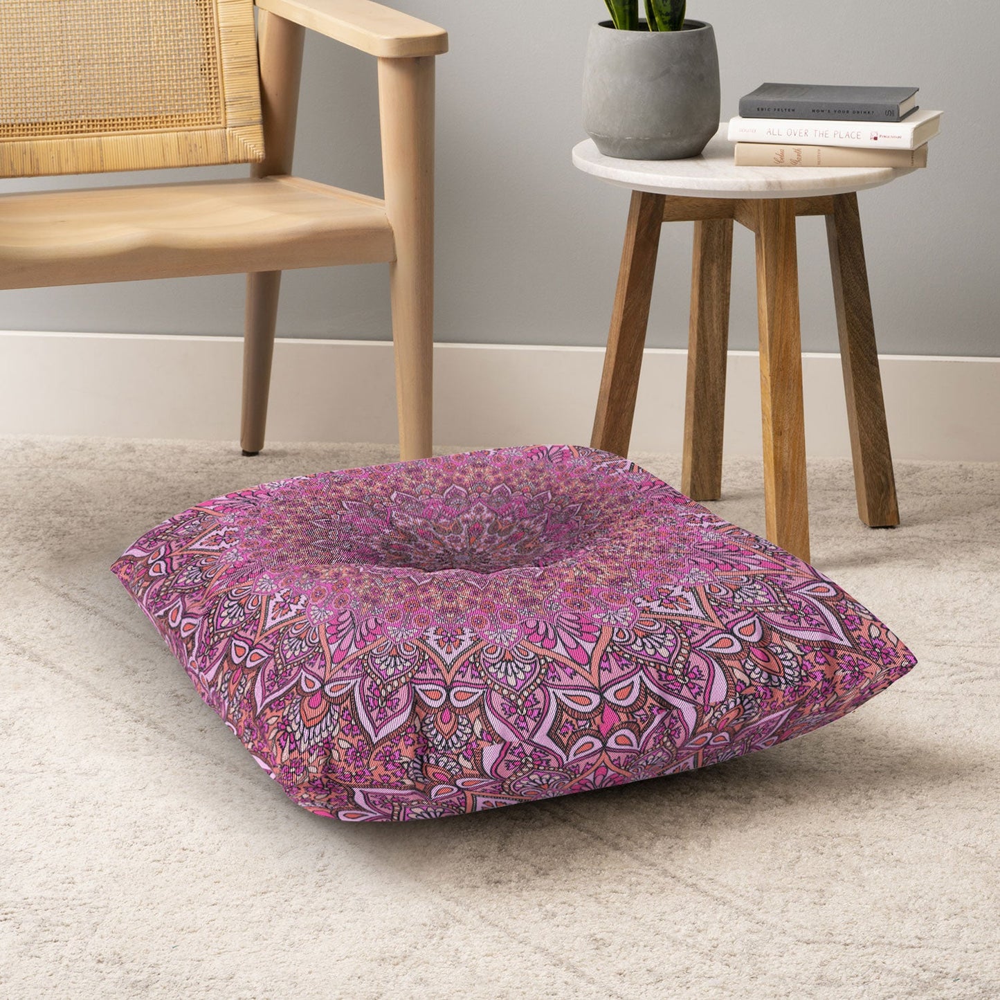 Aimee St Hill Farah Soft Blush Floor Pillow Square