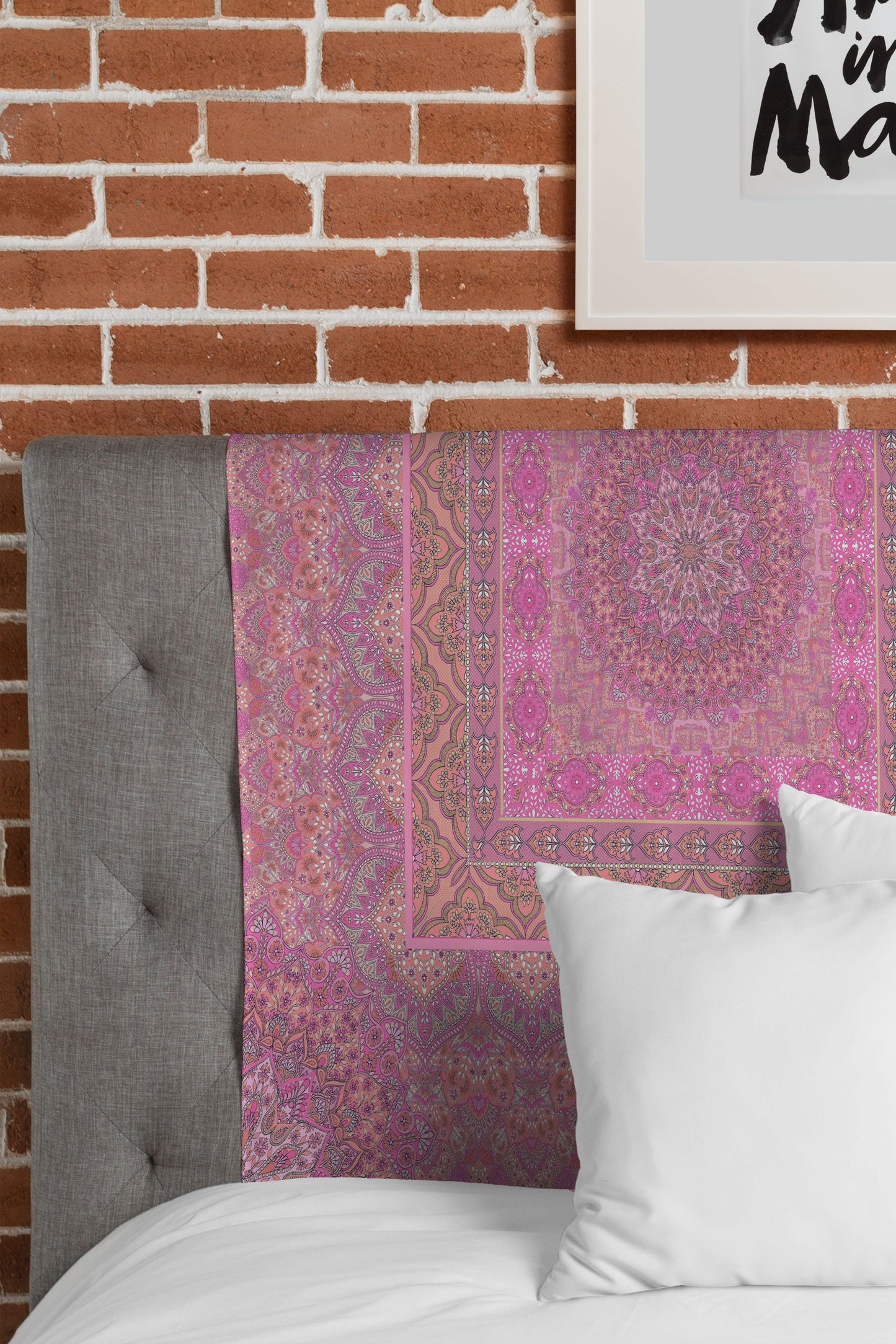 Aimee St Hill Farah Squared Soft Blush Tapestry