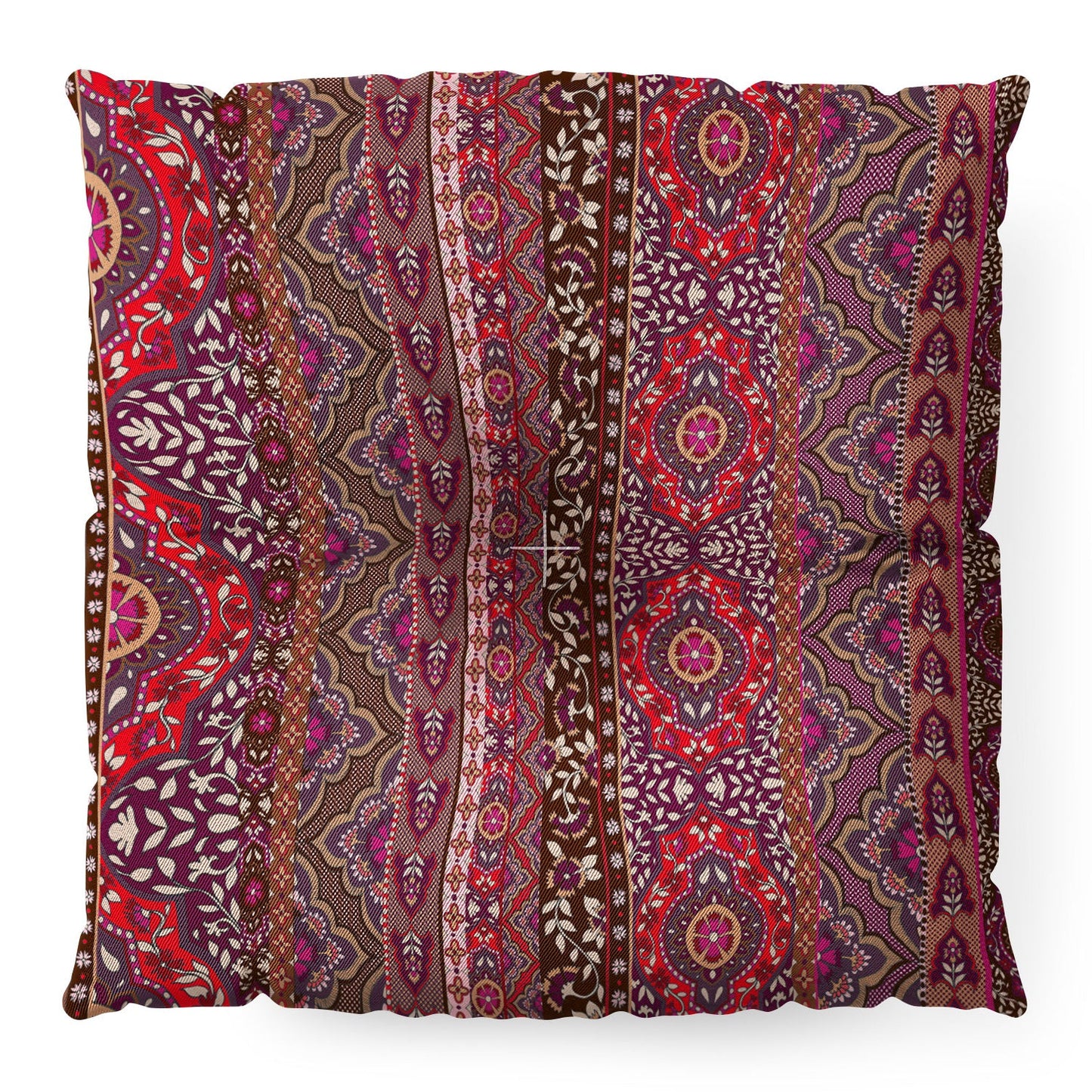 Aimee St Hill Farah Stripe Red Floor Pillow Square