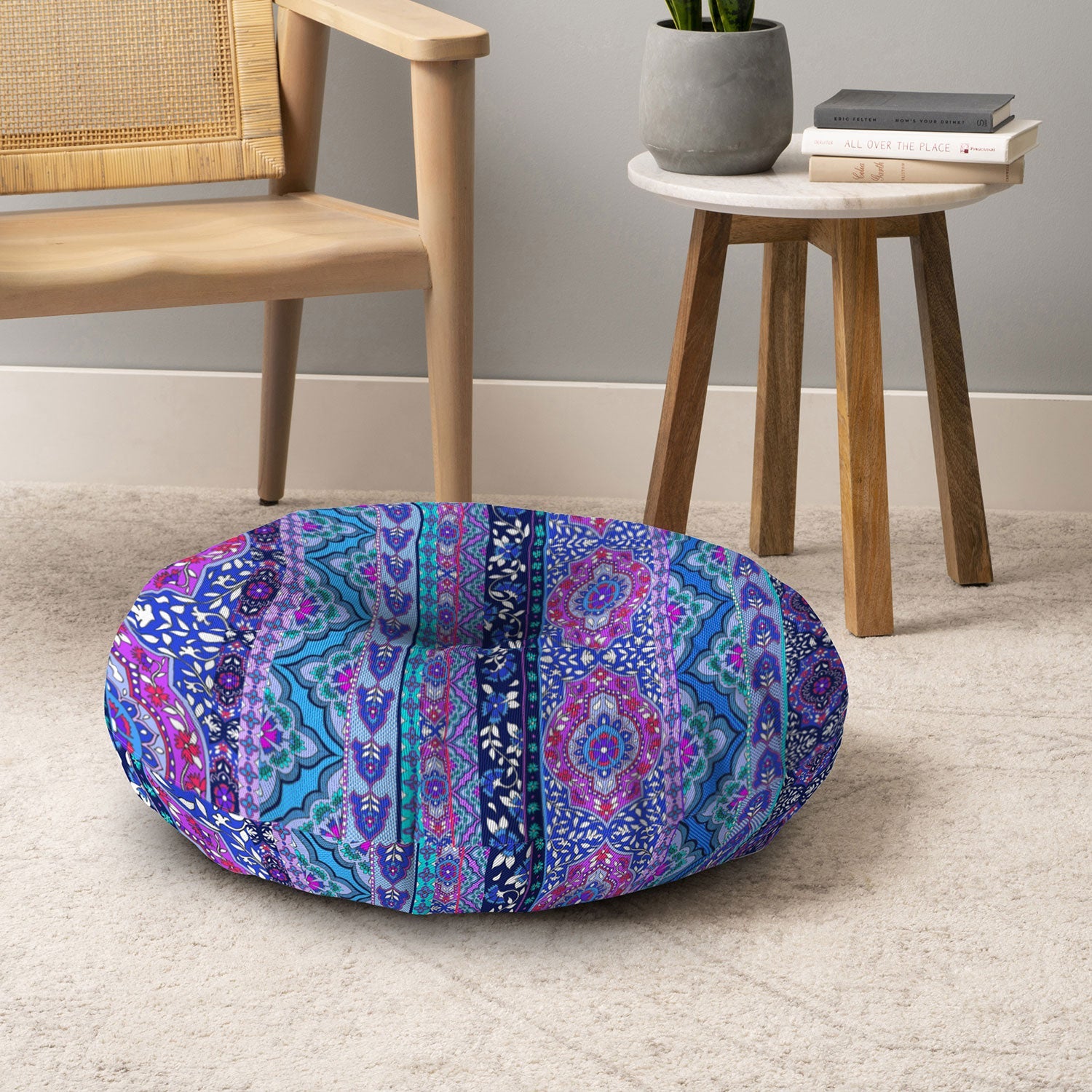 Aimee St Hill Farah Stripe Floor Pillow Round