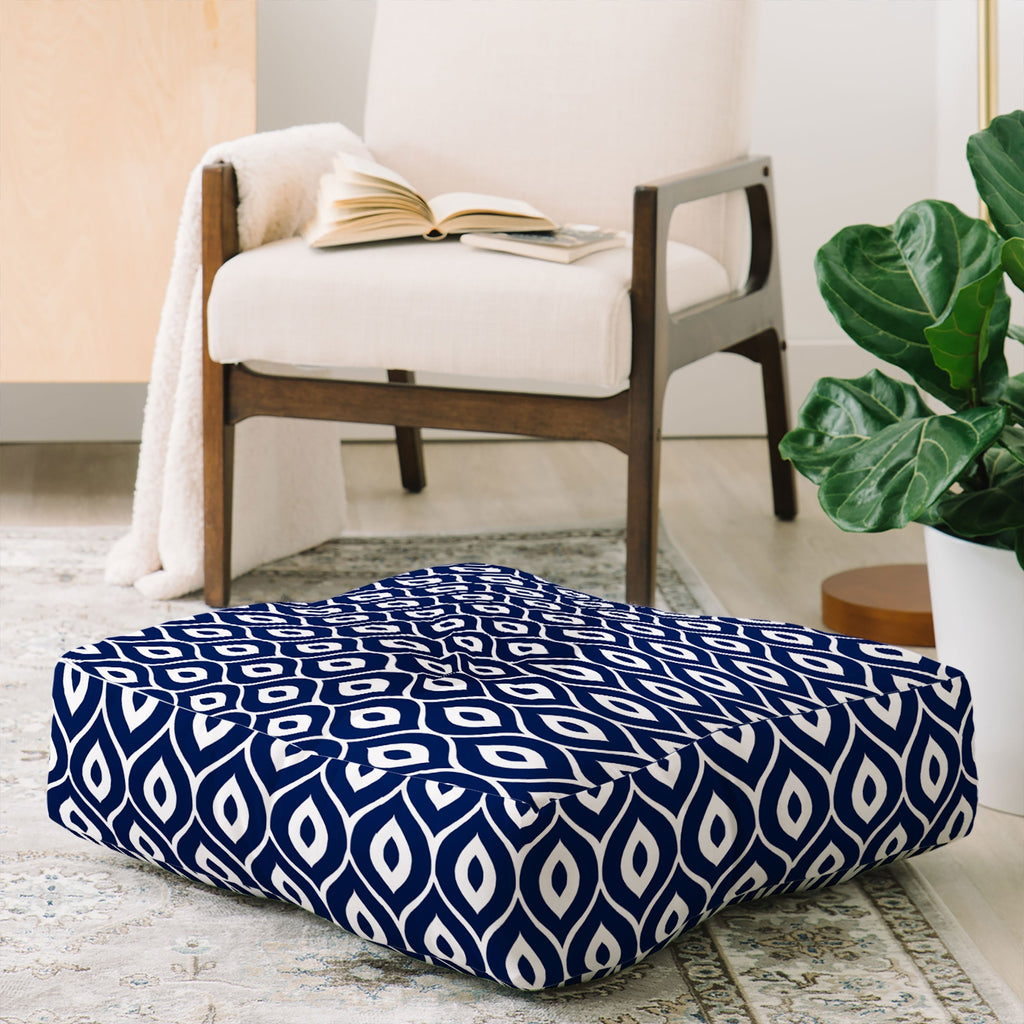 Aimee St Hill Leela Navy Floor Pillow Square