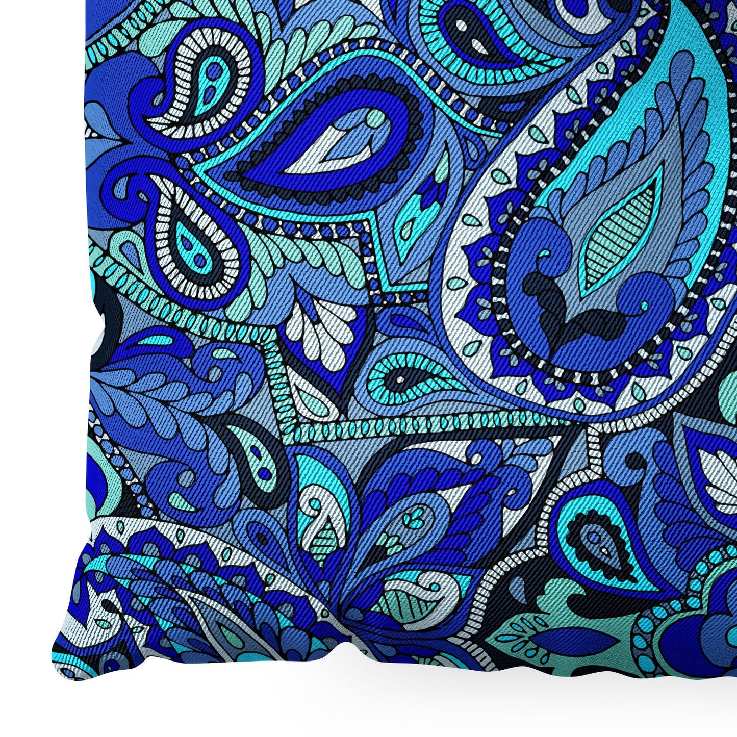 Aimee St Hill Paisley Blue Floor Pillow Square