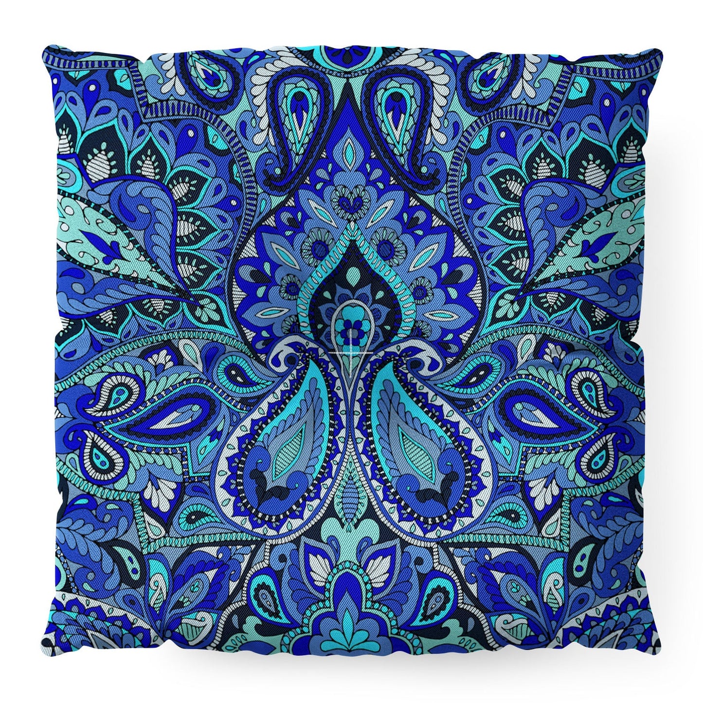 Aimee St Hill Paisley Blue Floor Pillow Square