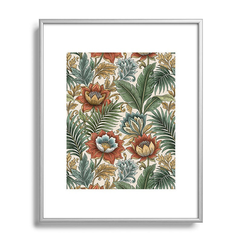 Marta Barragan Camarasa Retro Jungle Garden Metal Framed Art Print