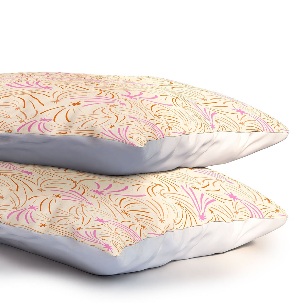 Little Om Pattern Shooting Stars cream Pillow Shams