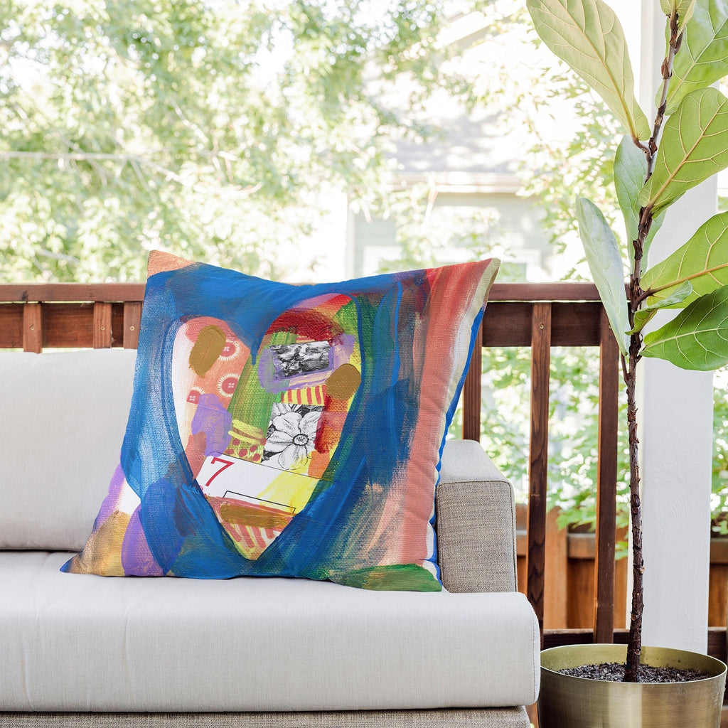 Natalie Baca Lucky in Love Outdoor Throw Pillow