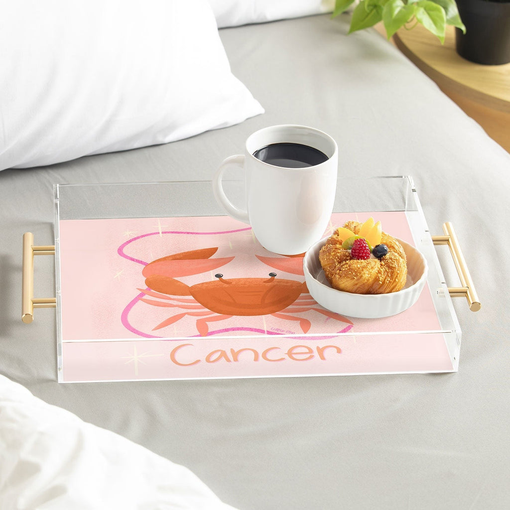 Little Om Zodiac Signs Cancer Acrylic Tray