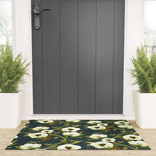 ThirtyOne Illustrations Circa in Olive Welcome Mat