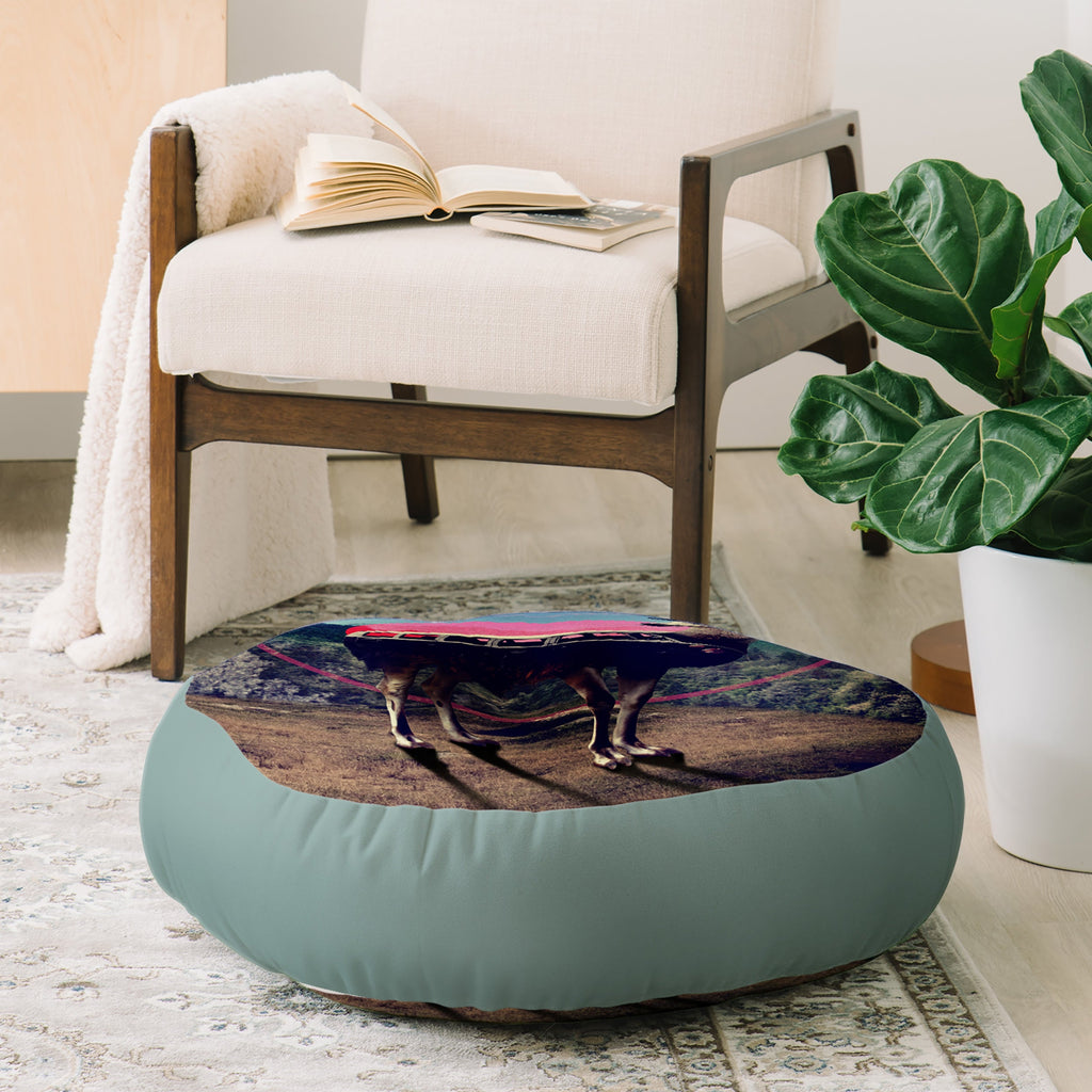 Ali Gulec Llama Van Floor Pillow Round