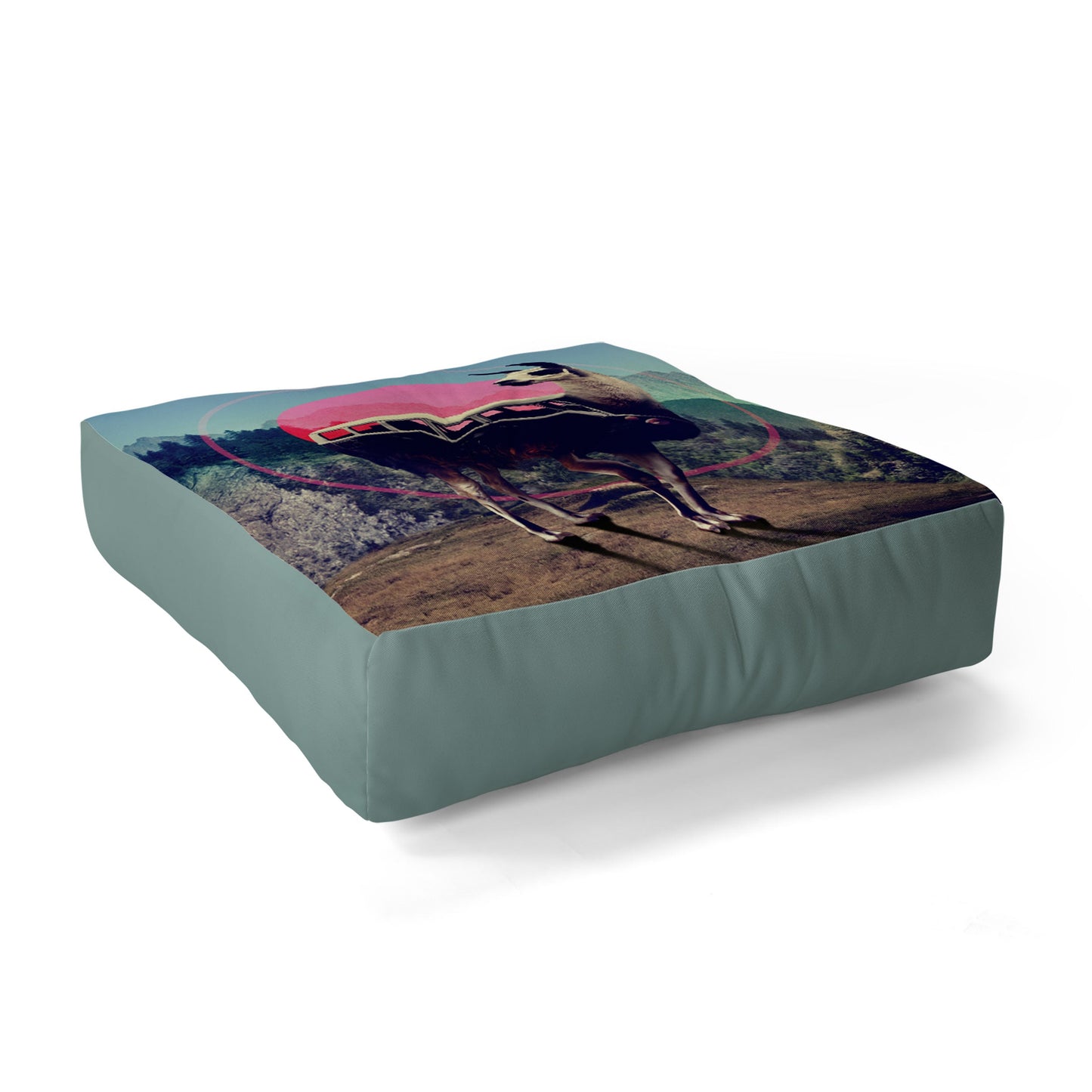 Ali Gulec Llama Van Floor Pillow Square