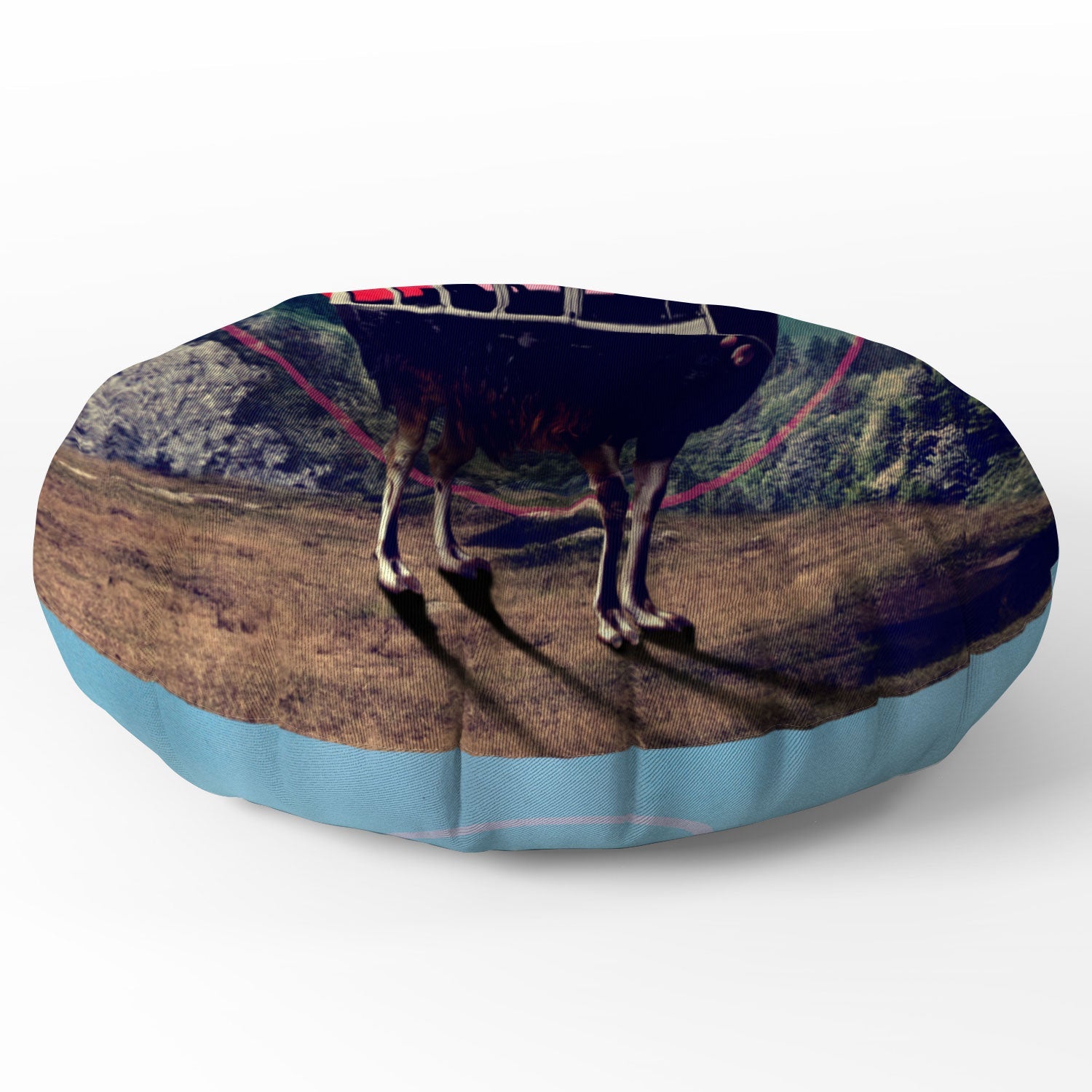 Ali Gulec Llama Van Floor Pillow Round