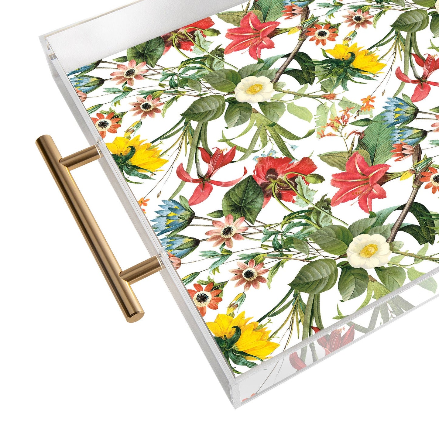 Ali Gulec Summer Flower Garden Acrylic Tray