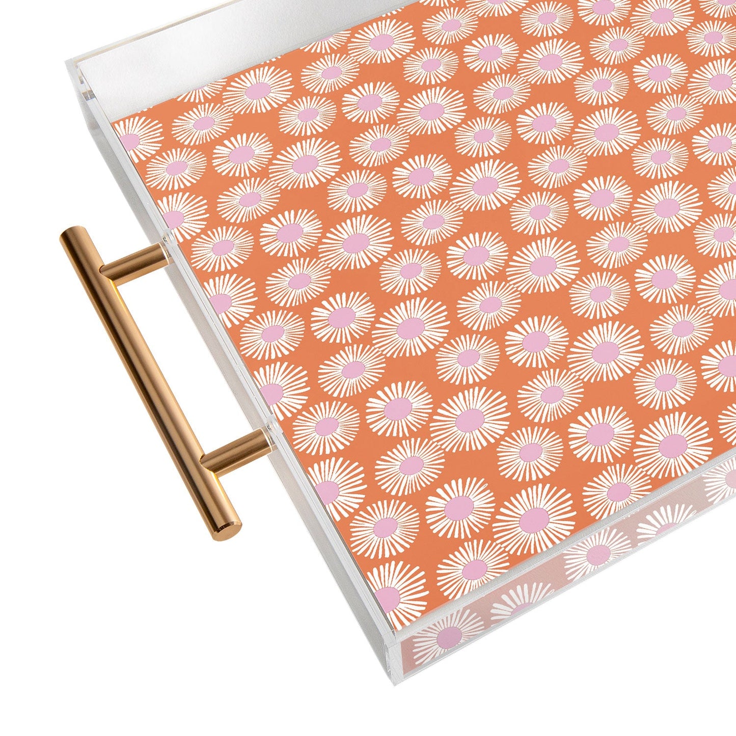 Alice Rebecca Potter Terracotta Daisy Acrylic Tray