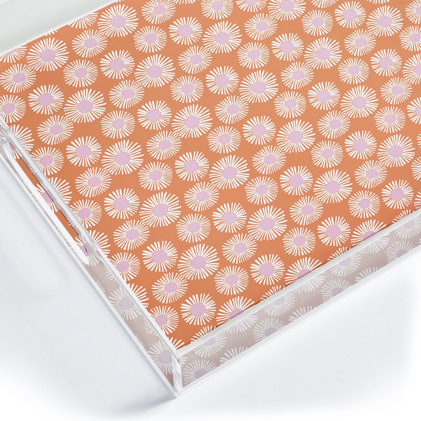 Alice Rebecca Potter Terracotta Daisy Acrylic Tray