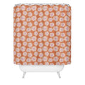 Alice Rebecca Potter Terracotta Daisy Shower Curtain