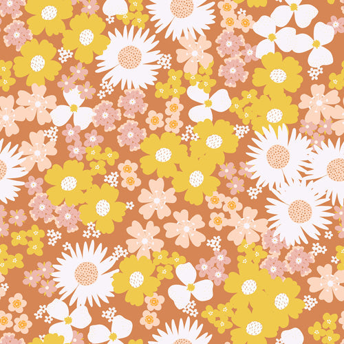 Alice Rebecca Potter Wildflower Retro Ditsy Flower Shower Curtain
