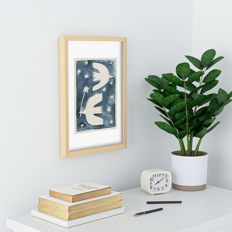 Alisa Galitsyna Celestial Birds V2 Recessed Framing Rectangle