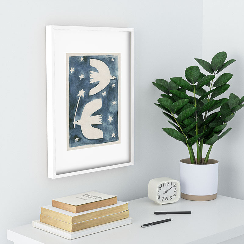 Alisa Galitsyna Celestial Birds V2 Recessed Framing Rectangle
