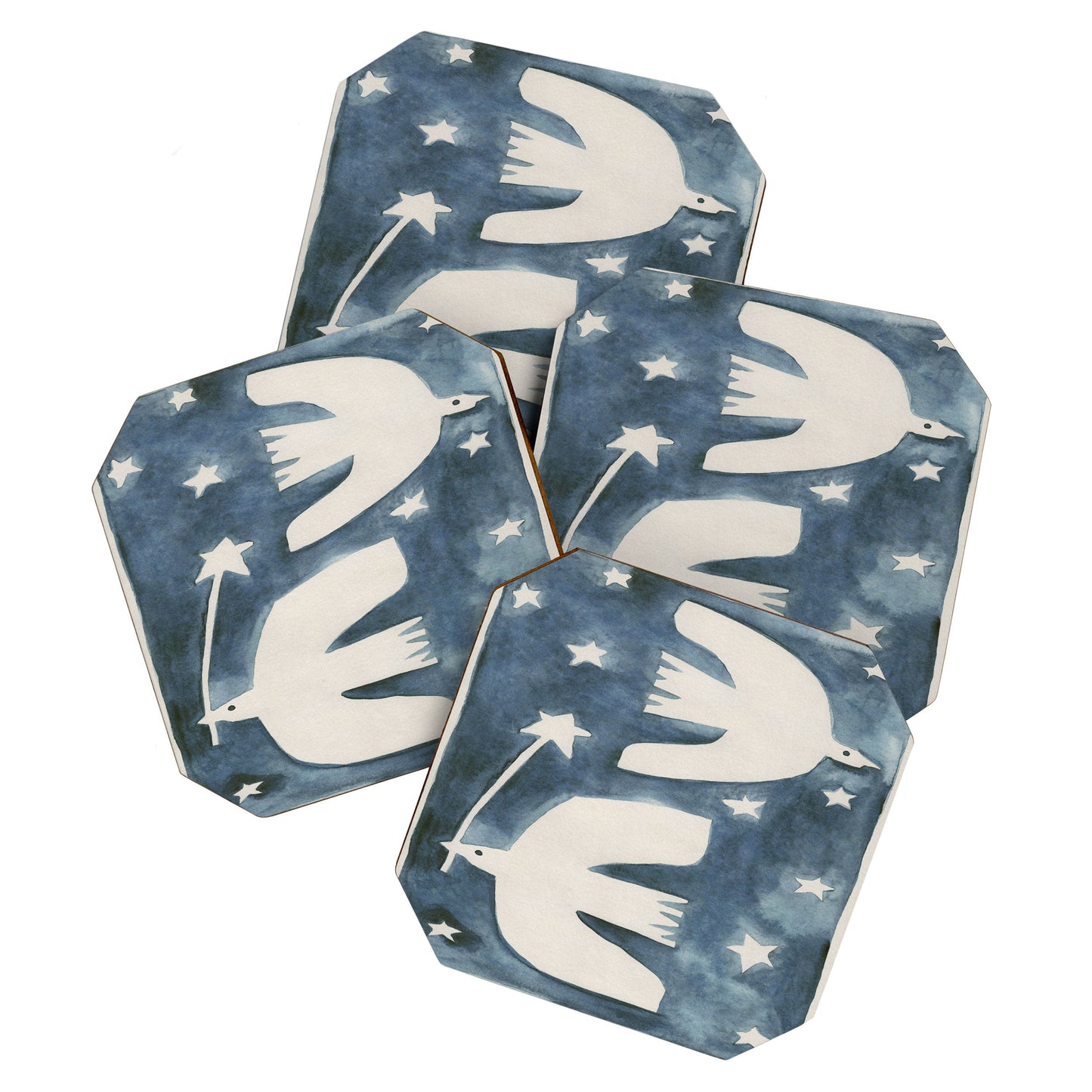 Alisa Galitsyna Celestial Birds V2 Coaster Set