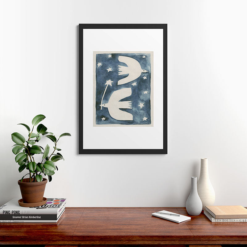 Alisa Galitsyna Celestial Birds V2 Framed Art Print