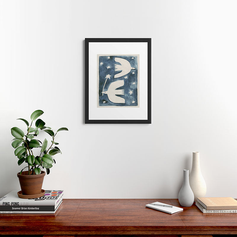 Alisa Galitsyna Celestial Birds V2 Framed Art Print