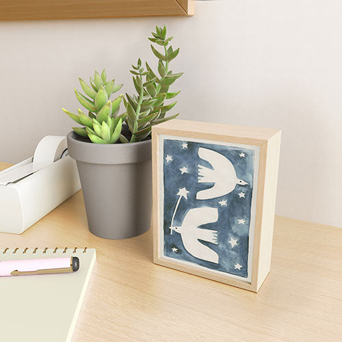 Alisa Galitsyna Celestial Birds V2 Framed Mini Art Print