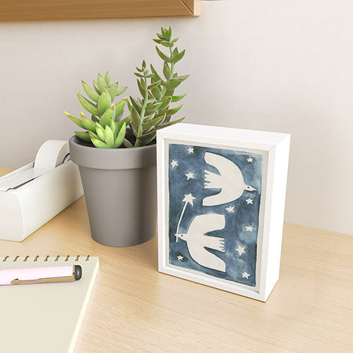 Alisa Galitsyna Celestial Birds V2 Framed Mini Art Print