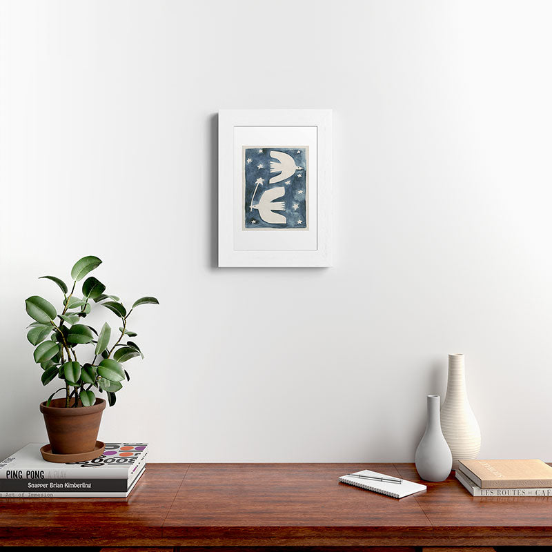 Alisa Galitsyna Celestial Birds V2 Framed Art Print